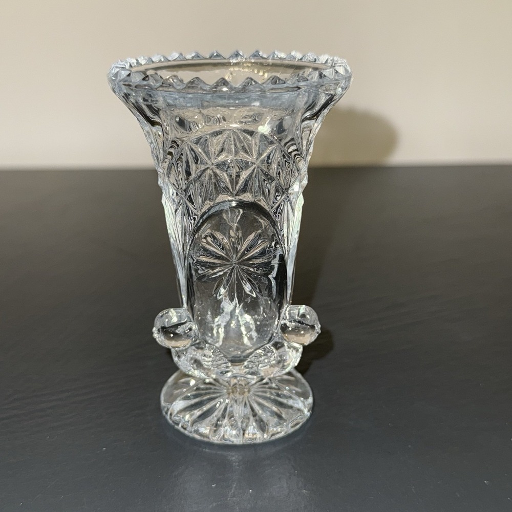 Vtg ~4" Vase Hofbauer Lead Crystal The Byrdes Collection Birds Made in Germany‎